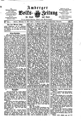 Amberger Volks-Zeitung für Stadt und Land Mittwoch 30. Mai 1877