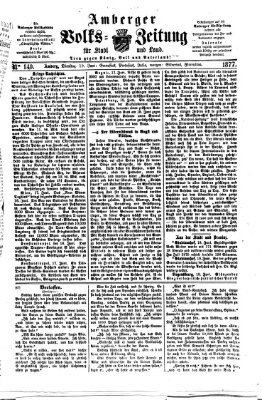 Amberger Volks-Zeitung für Stadt und Land Dienstag 19. Juni 1877