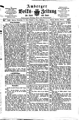 Amberger Volks-Zeitung für Stadt und Land Donnerstag 21. Juni 1877