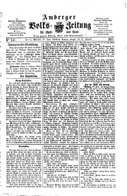 Amberger Volks-Zeitung für Stadt und Land Mittwoch 27. Juni 1877