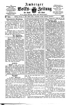 Amberger Volks-Zeitung für Stadt und Land Freitag 6. Juli 1877