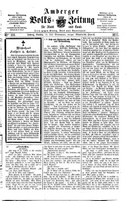 Amberger Volks-Zeitung für Stadt und Land Samstag 14. Juli 1877