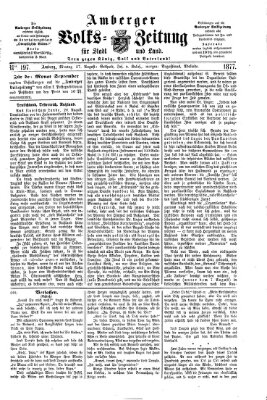 Amberger Volks-Zeitung für Stadt und Land Montag 27. August 1877