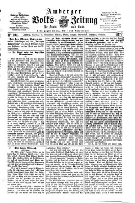 Amberger Volks-Zeitung für Stadt und Land Dienstag 4. September 1877