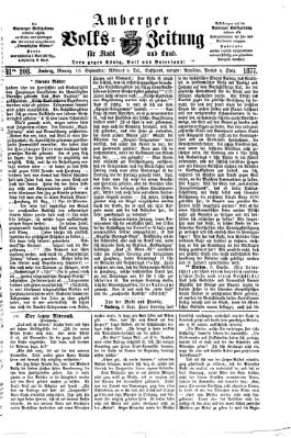 Amberger Volks-Zeitung für Stadt und Land Montag 10. September 1877