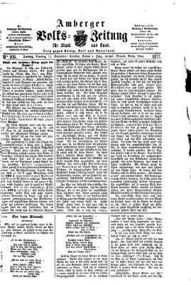 Amberger Volks-Zeitung für Stadt und Land Dienstag 11. September 1877