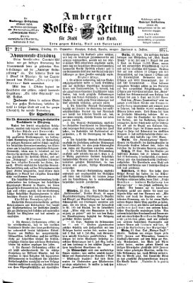 Amberger Volks-Zeitung für Stadt und Land Dienstag 25. September 1877