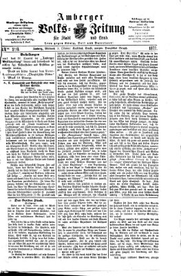 Amberger Volks-Zeitung für Stadt und Land Mittwoch 3. Oktober 1877