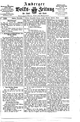 Amberger Volks-Zeitung für Stadt und Land Donnerstag 4. Oktober 1877