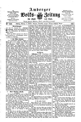 Amberger Volks-Zeitung für Stadt und Land Montag 8. Oktober 1877