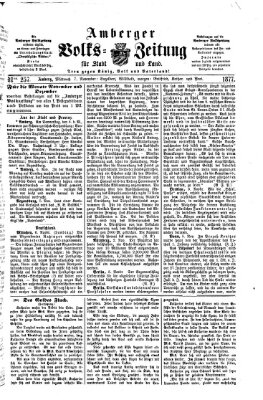 Amberger Volks-Zeitung für Stadt und Land Mittwoch 7. November 1877