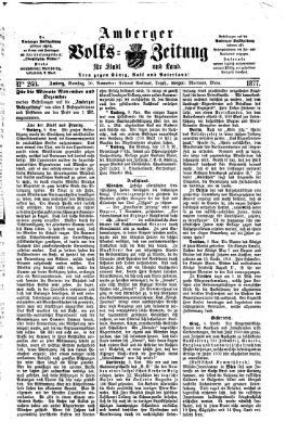 Amberger Volks-Zeitung für Stadt und Land Samstag 10. November 1877