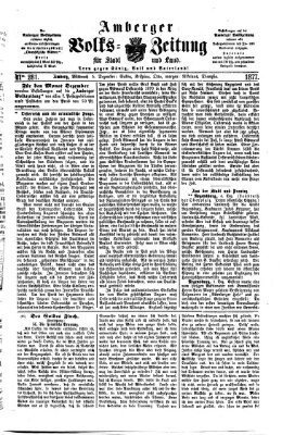 Amberger Volks-Zeitung für Stadt und Land Mittwoch 5. Dezember 1877