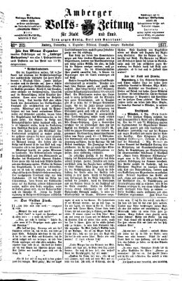 Amberger Volks-Zeitung für Stadt und Land Donnerstag 6. Dezember 1877