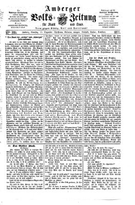 Amberger Volks-Zeitung für Stadt und Land Samstag 15. Dezember 1877