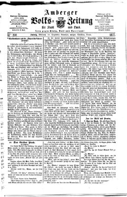 Amberger Volks-Zeitung für Stadt und Land Mittwoch 19. Dezember 1877