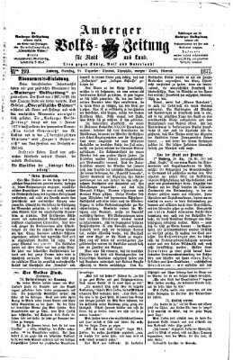 Amberger Volks-Zeitung für Stadt und Land Samstag 29. Dezember 1877