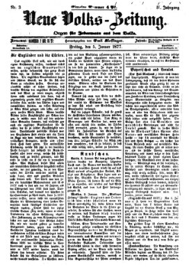 Neue Volks-Zeitung Freitag 5. Januar 1877