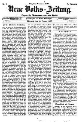 Neue Volks-Zeitung Mittwoch 10. Januar 1877