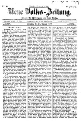 Neue Volks-Zeitung Sonntag 21. Januar 1877