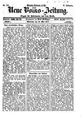 Neue Volks-Zeitung Mittwoch 16. Mai 1877