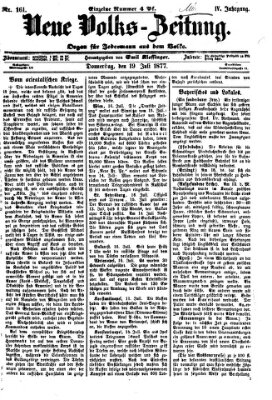 Neue Volks-Zeitung Donnerstag 19. Juli 1877