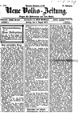 Neue Volks-Zeitung Freitag 3. August 1877