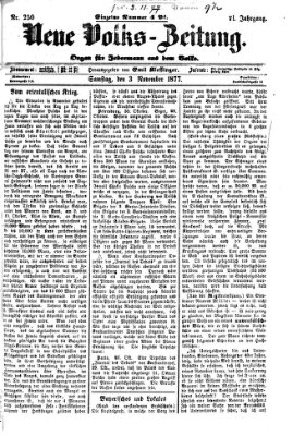 Neue Volks-Zeitung Samstag 3. November 1877