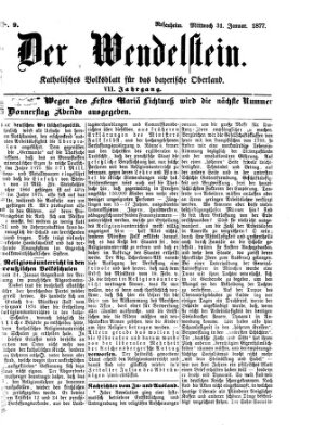 Wendelstein Mittwoch 31. Januar 1877