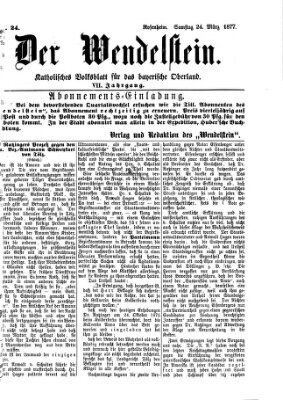 Wendelstein Samstag 24. März 1877