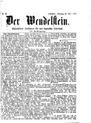 Wendelstein Samstag 26. Mai 1877