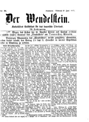 Wendelstein Mittwoch 27. Juni 1877