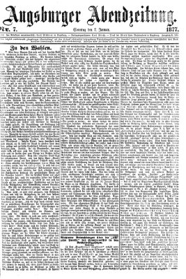 Augsburger Abendzeitung Sonntag 7. Januar 1877