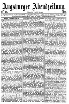 Augsburger Abendzeitung Samstag 13. Januar 1877