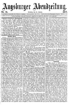 Augsburger Abendzeitung Sonntag 21. Januar 1877