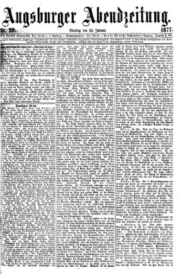 Augsburger Abendzeitung Montag 29. Januar 1877