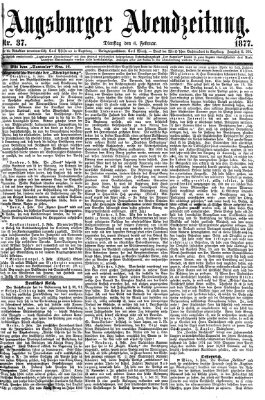 Augsburger Abendzeitung Dienstag 6. Februar 1877