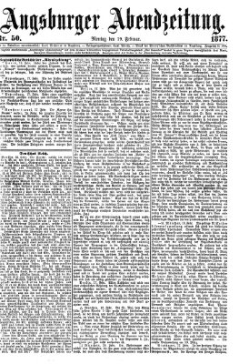 Augsburger Abendzeitung Montag 19. Februar 1877