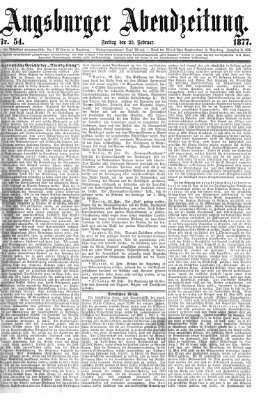 Augsburger Abendzeitung Freitag 23. Februar 1877