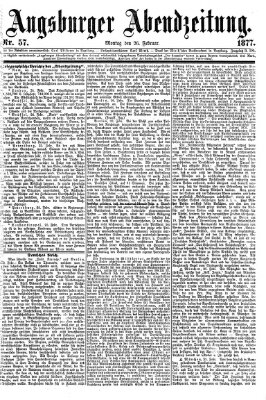 Augsburger Abendzeitung Montag 26. Februar 1877