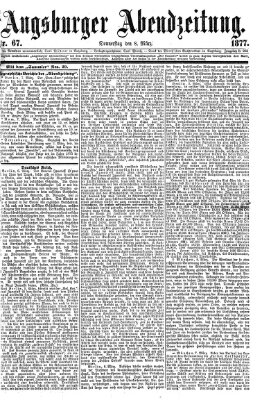 Augsburger Abendzeitung Donnerstag 8. März 1877