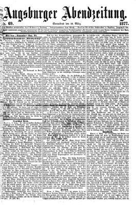 Augsburger Abendzeitung Samstag 10. März 1877