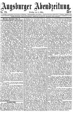 Augsburger Abendzeitung Dienstag 13. März 1877