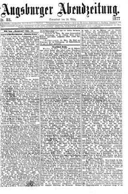 Augsburger Abendzeitung Samstag 24. März 1877