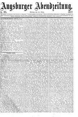 Augsburger Abendzeitung Montag 26. März 1877