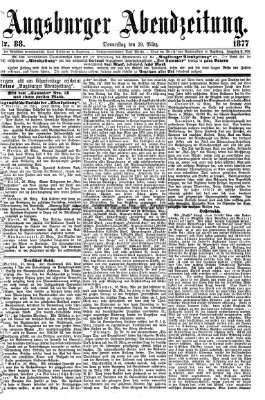 Augsburger Abendzeitung Donnerstag 29. März 1877