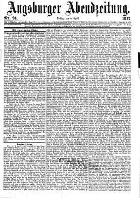 Augsburger Abendzeitung Freitag 6. April 1877