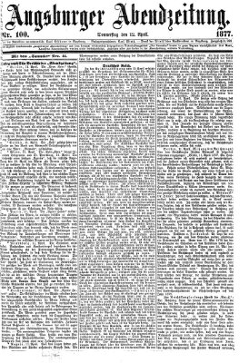 Augsburger Abendzeitung Donnerstag 12. April 1877