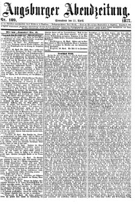 Augsburger Abendzeitung Samstag 21. April 1877