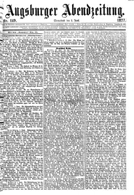 Augsburger Abendzeitung Samstag 2. Juni 1877